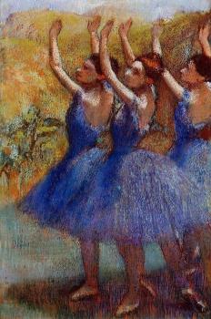 埃德加 德加 Three Dancers in Purple Skirts